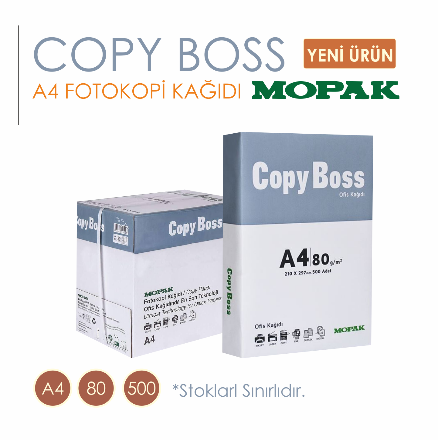 COPY BOSS REKORT A4 KAĞIDI 48 KOLİ